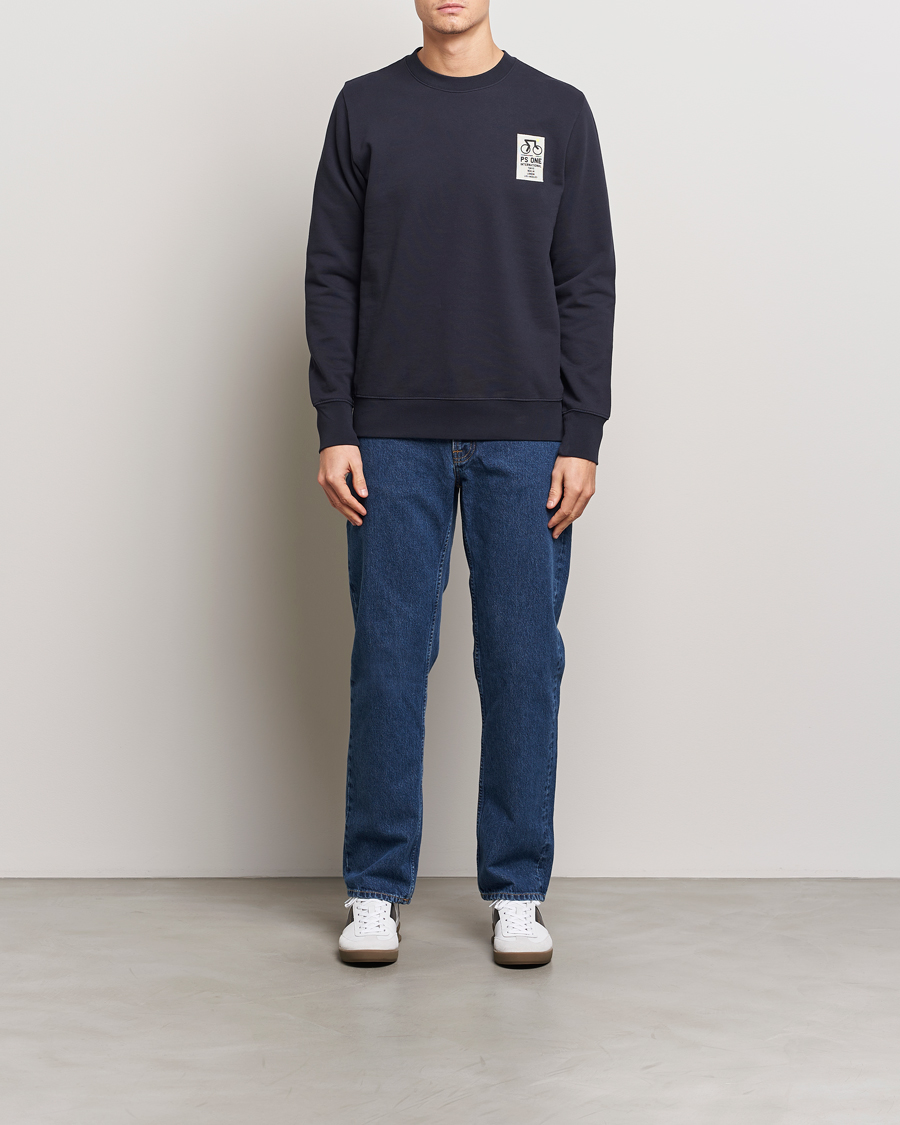 Hombres | Jerséis y prendas de punto | PS Paul Smith | One Bike Crew Neck Sweatshirt Navy