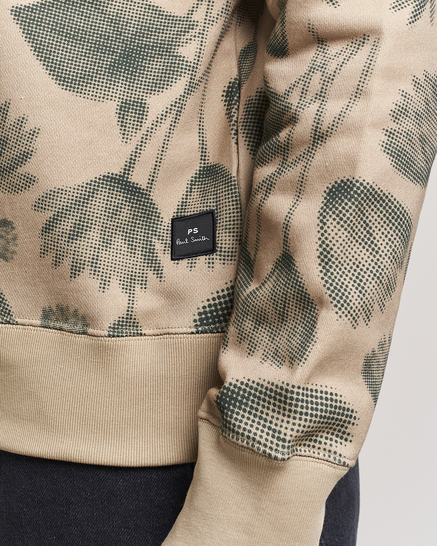 Hombres | Jerséis y prendas de punto | PS Paul Smith | Flower Printed Crew Neck Sweatshirt Light Brown