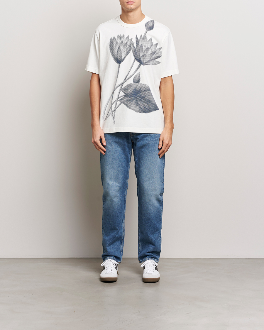 Hombres | Camisetas | PS Paul Smith | Flower Printed Crew Neck T-Shirt White