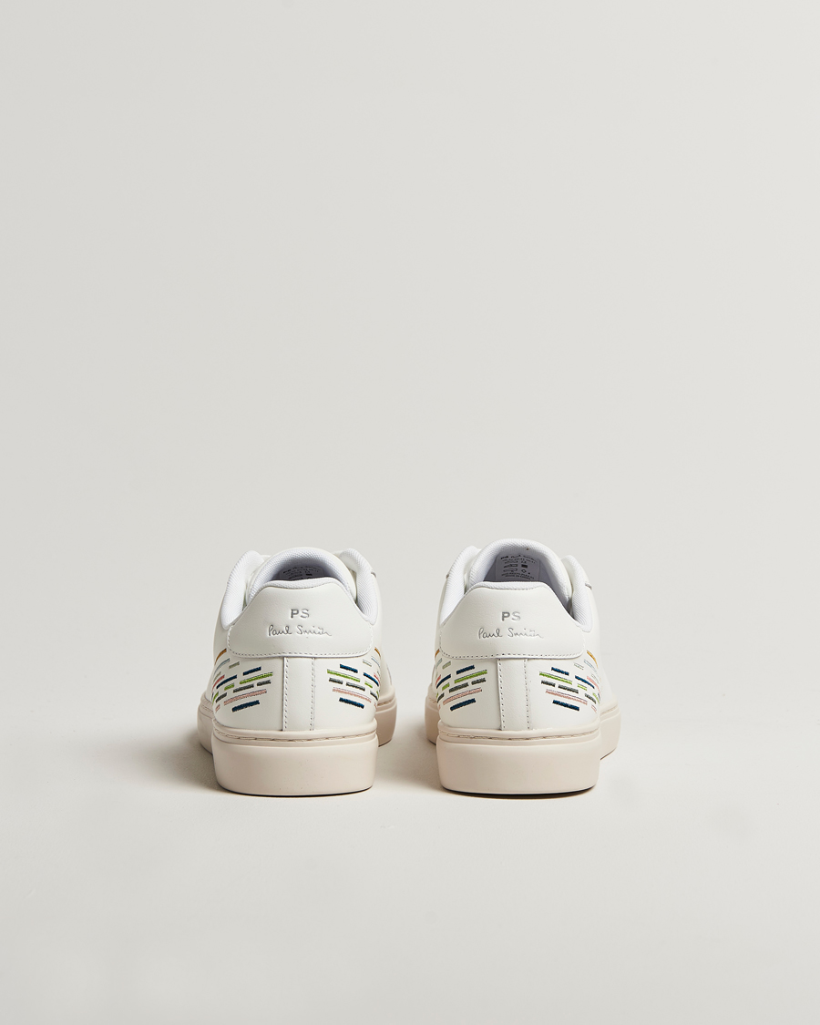 Hombres | PS Paul Smith Rex Embroidered Leather Sneaker White | PS Paul Smith | Rex Embroidered Leather Sneaker White