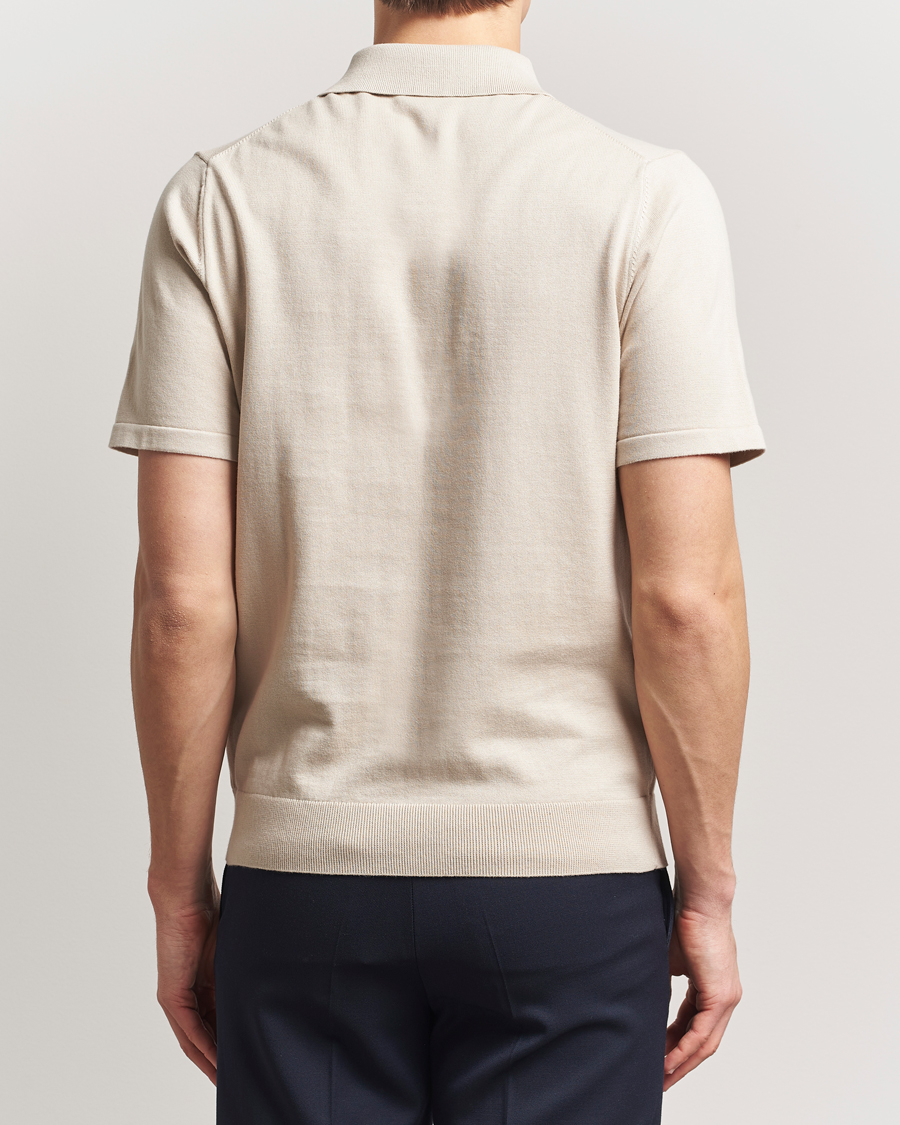 Hombres | Polos | PS Paul Smith | Cotton Knitted Half Zip Polo Off White