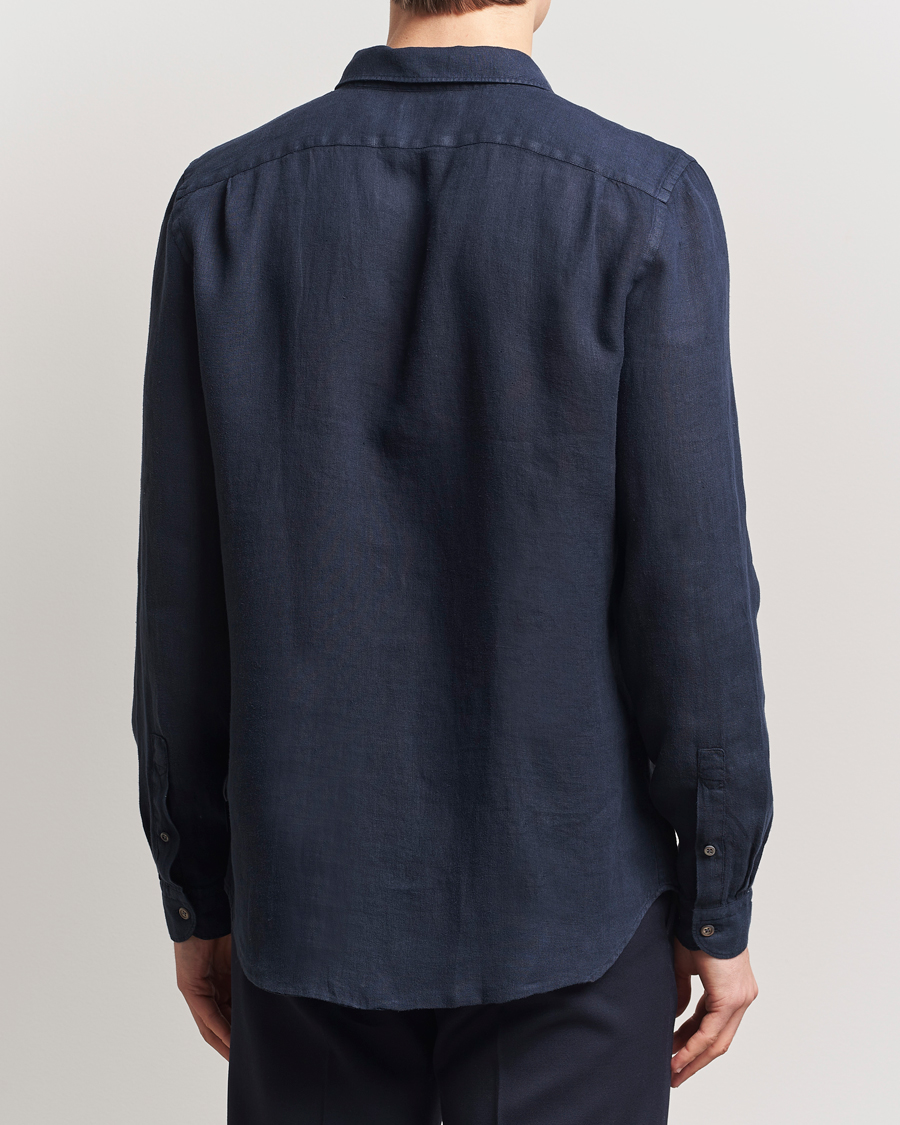 Hombres | Camisas | PS Paul Smith | Tailored Fit Linen Shirt Navy