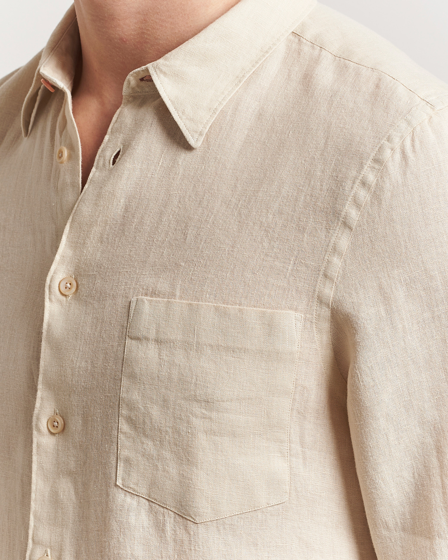 Hombres | Camisas | PS Paul Smith | Tailored Fit Linen Shirt Beige