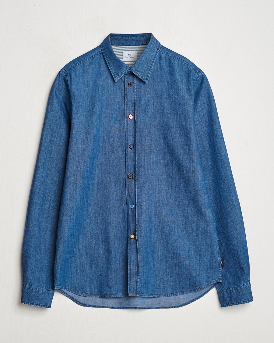 Hombres | Camisas | PS Paul Smith | Tailored Fit Denim Shirt Blue
