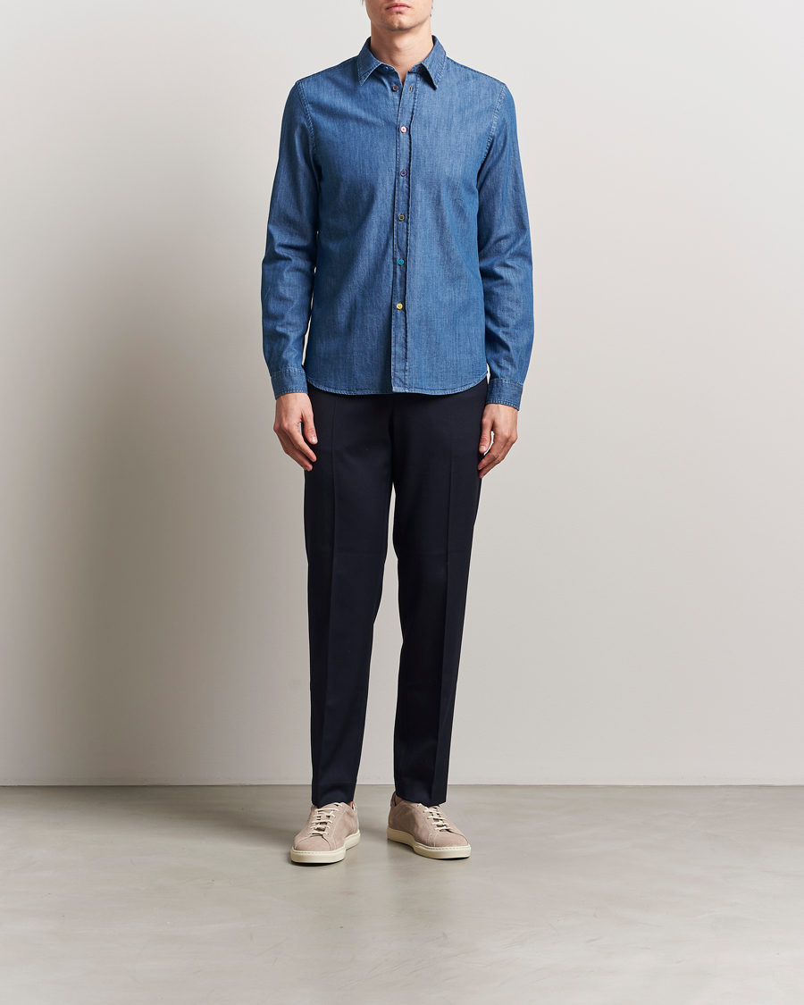 Hombres | Camisas | PS Paul Smith | Tailored Fit Denim Shirt Blue