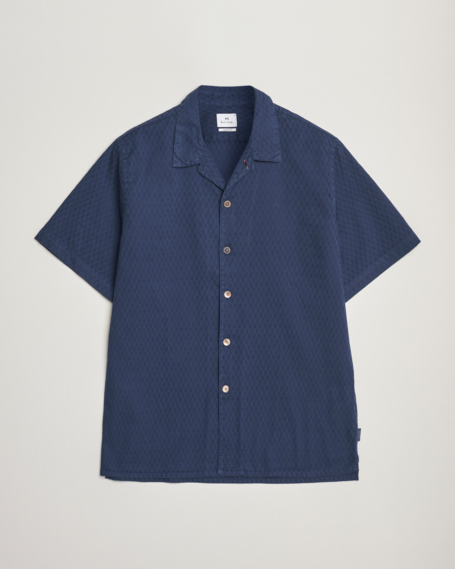 Hombres | Camisas | PS Paul Smith | Structured Short Sleeve Shirt Navy