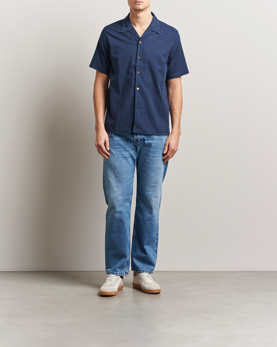 Hombres | Camisas | PS Paul Smith | Structured Short Sleeve Shirt Navy