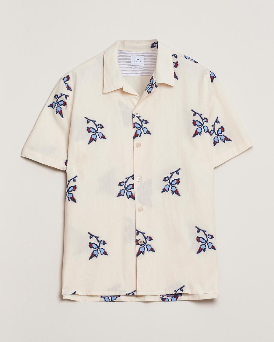 Hombres | Camisas | PS Paul Smith | Flower Short Sleeve Shirt Off White