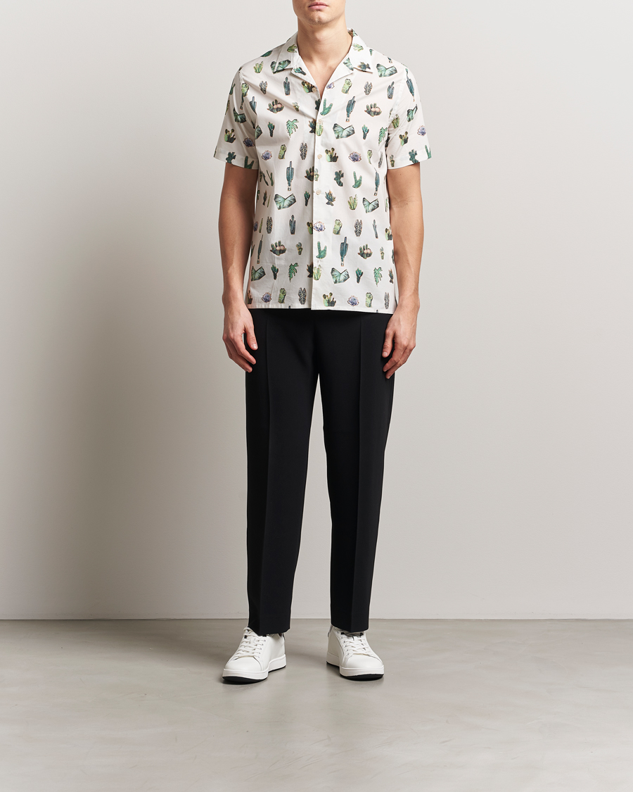 Hombres | Camisas | PS Paul Smith | Cactus Line Up Short Sleeve Shirt White