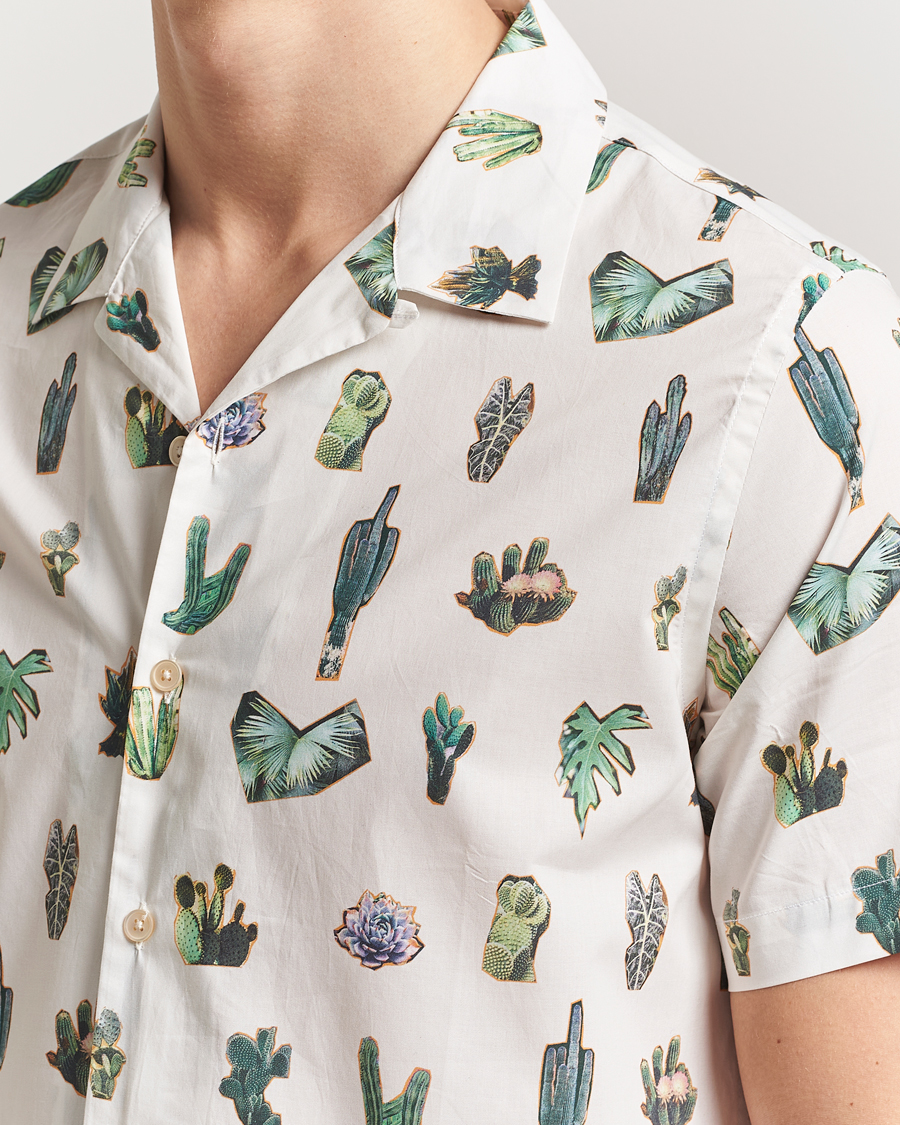 Hombres | Camisas | PS Paul Smith | Cactus Line Up Short Sleeve Shirt White