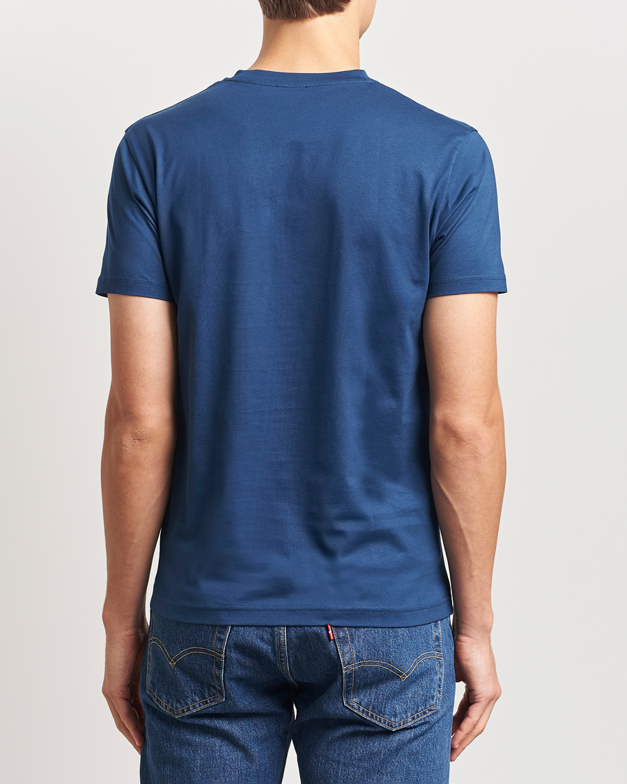 Hombres | Camisetas | Sunspel | Riviera Midweight T-Shirt Navy Blue