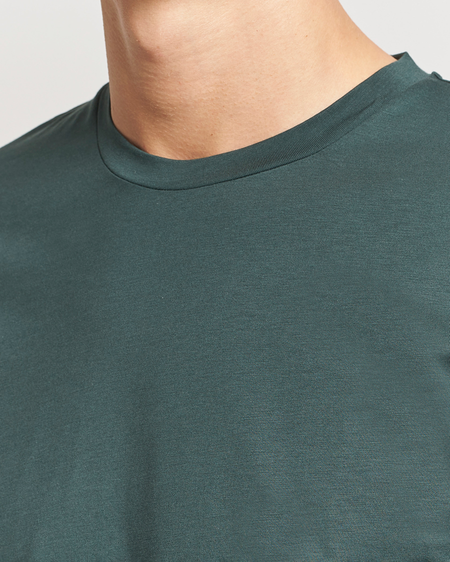 Hombres | Camisetas | Sunspel | Riviera Midweight T-Shirt Holly Green