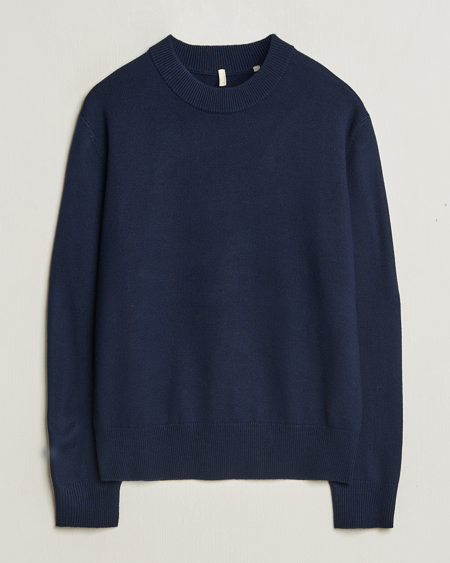 Hombres | Jerséis y prendas de punto | Sunflower | Moon Merino Sweater Navy
