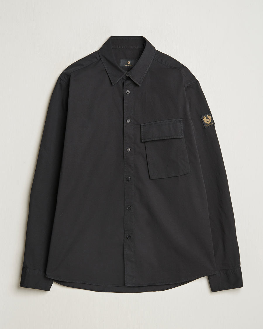 Hombres | Camisas | Belstaff | Scale Cotton Pocket Shirt Black