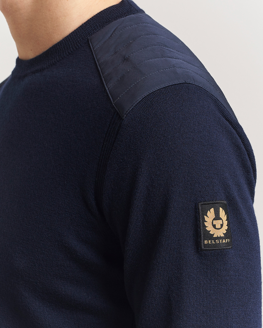 Hombres | Jerséis y prendas de punto | Belstaff | Kerrigan Crewneck Jumper Dark Ink