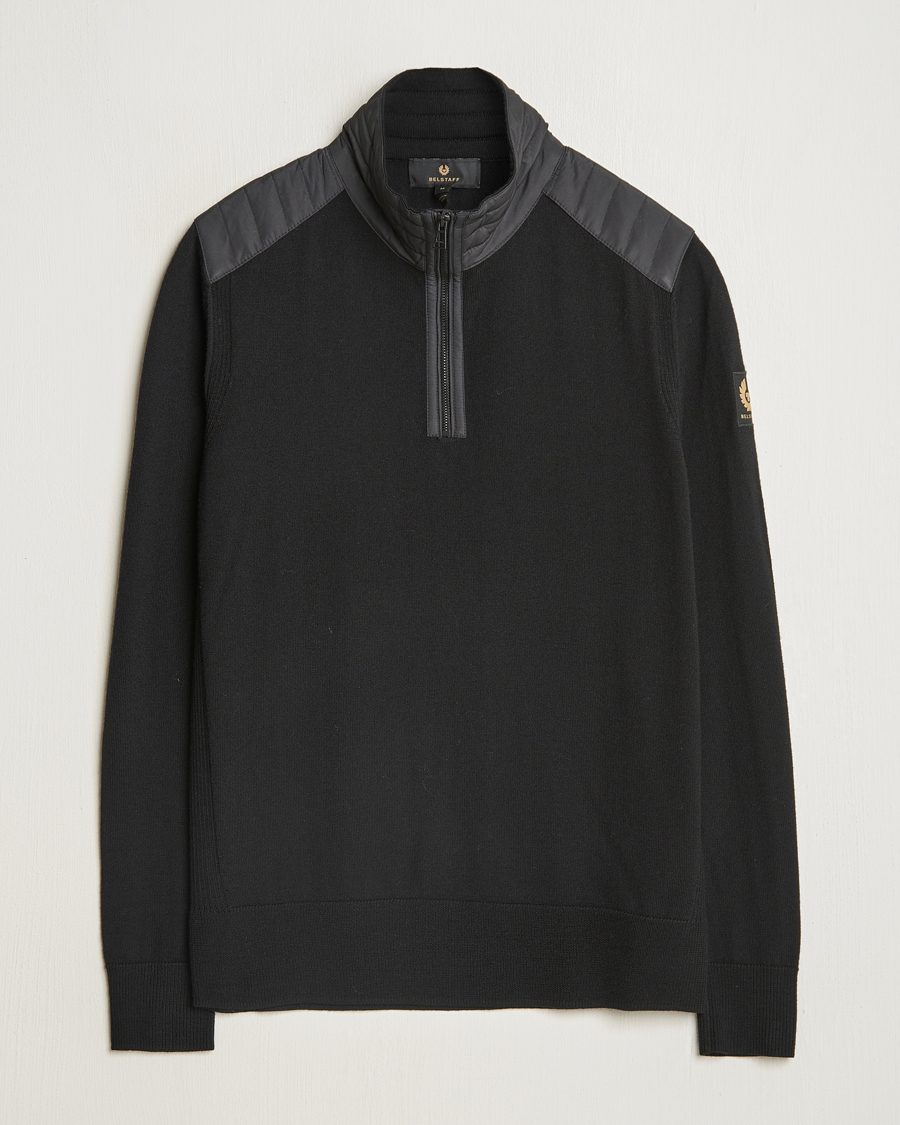 Hombres | Jerséis y prendas de punto | Belstaff | Kilmington Quarter Zip Jumper Black