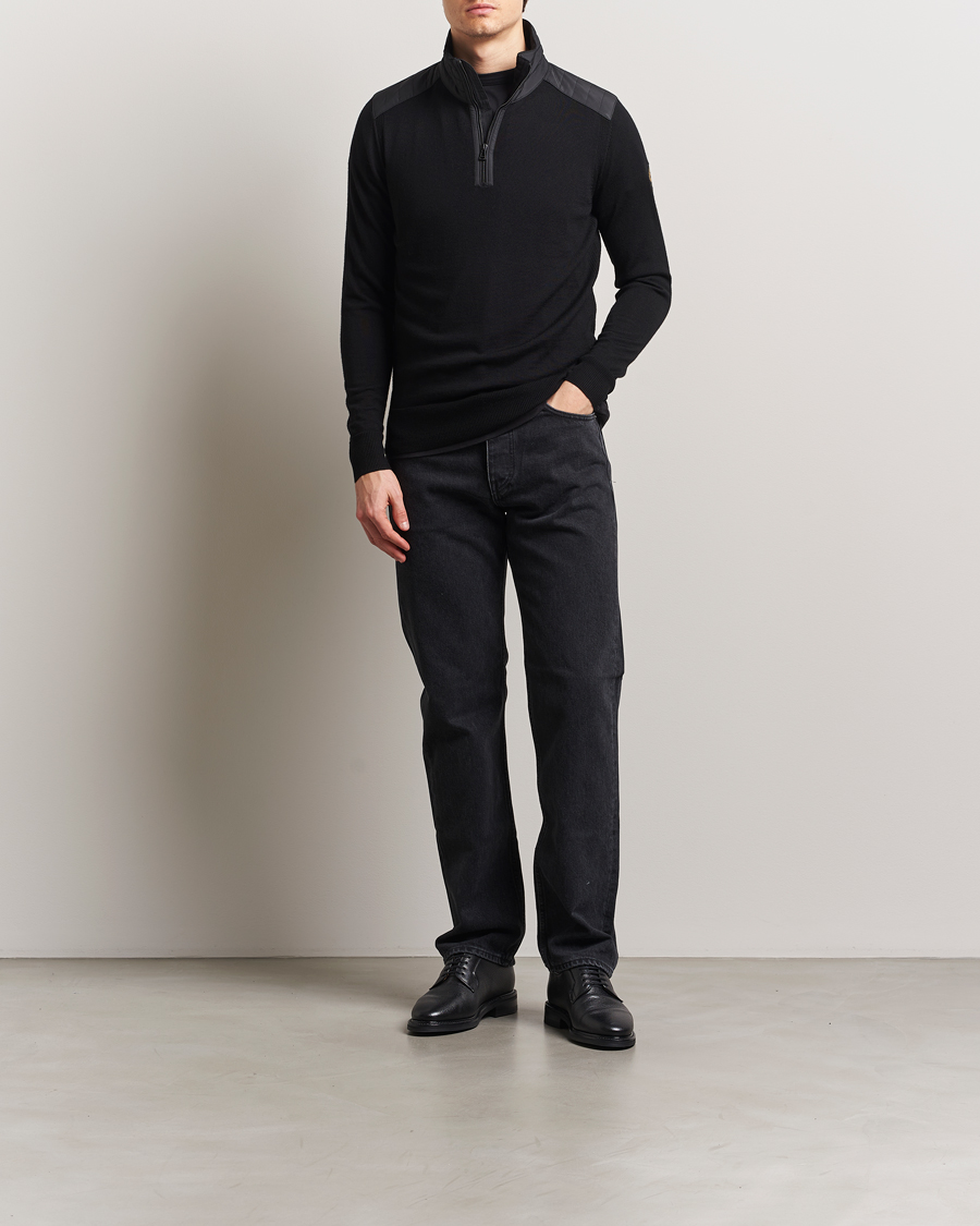 Hombres | Jerséis y prendas de punto | Belstaff | Kilmington Quarter Zip Jumper Black