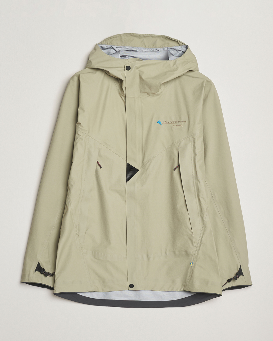 Hombres | Abrigos y chaquetas | Klättermusen | Asynja Lightweight Waterproof Jacket Silver Green