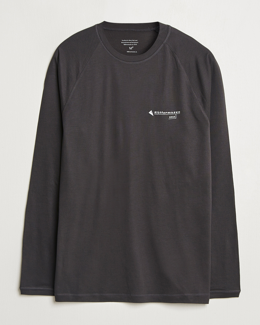 Hombres | Camisetas | Klättermusen | Groa Long Sleeve T-Shirt Raven