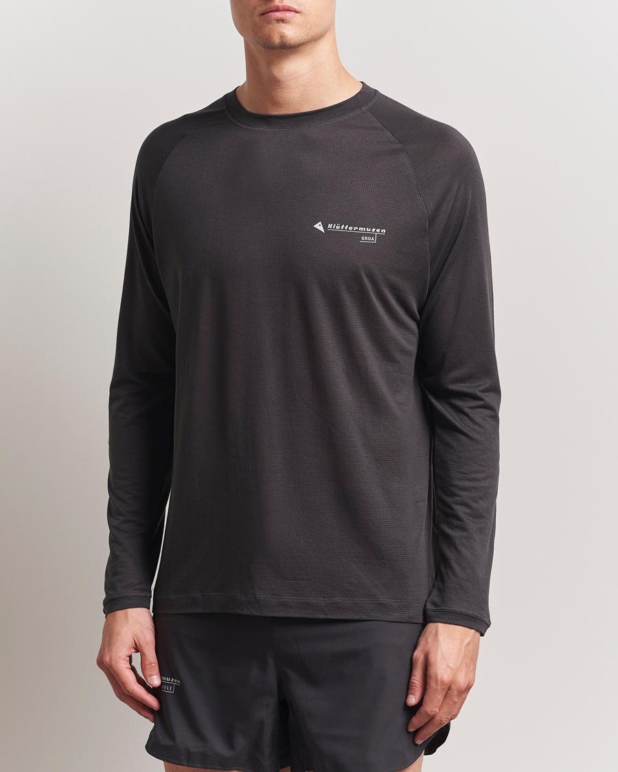 Hombres | Camisetas | Klättermusen | Groa Long Sleeve T-Shirt Raven