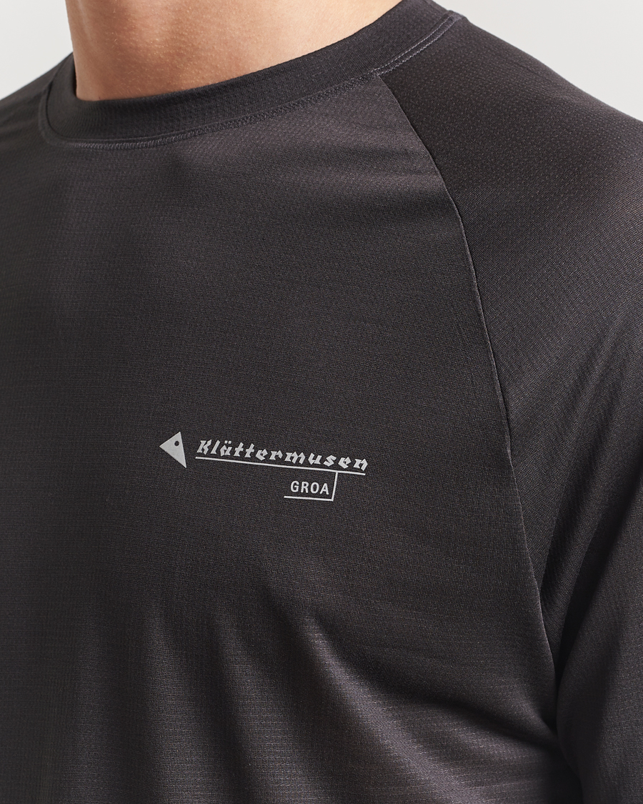 Hombres | Camisetas | Klättermusen | Groa Long Sleeve T-Shirt Raven