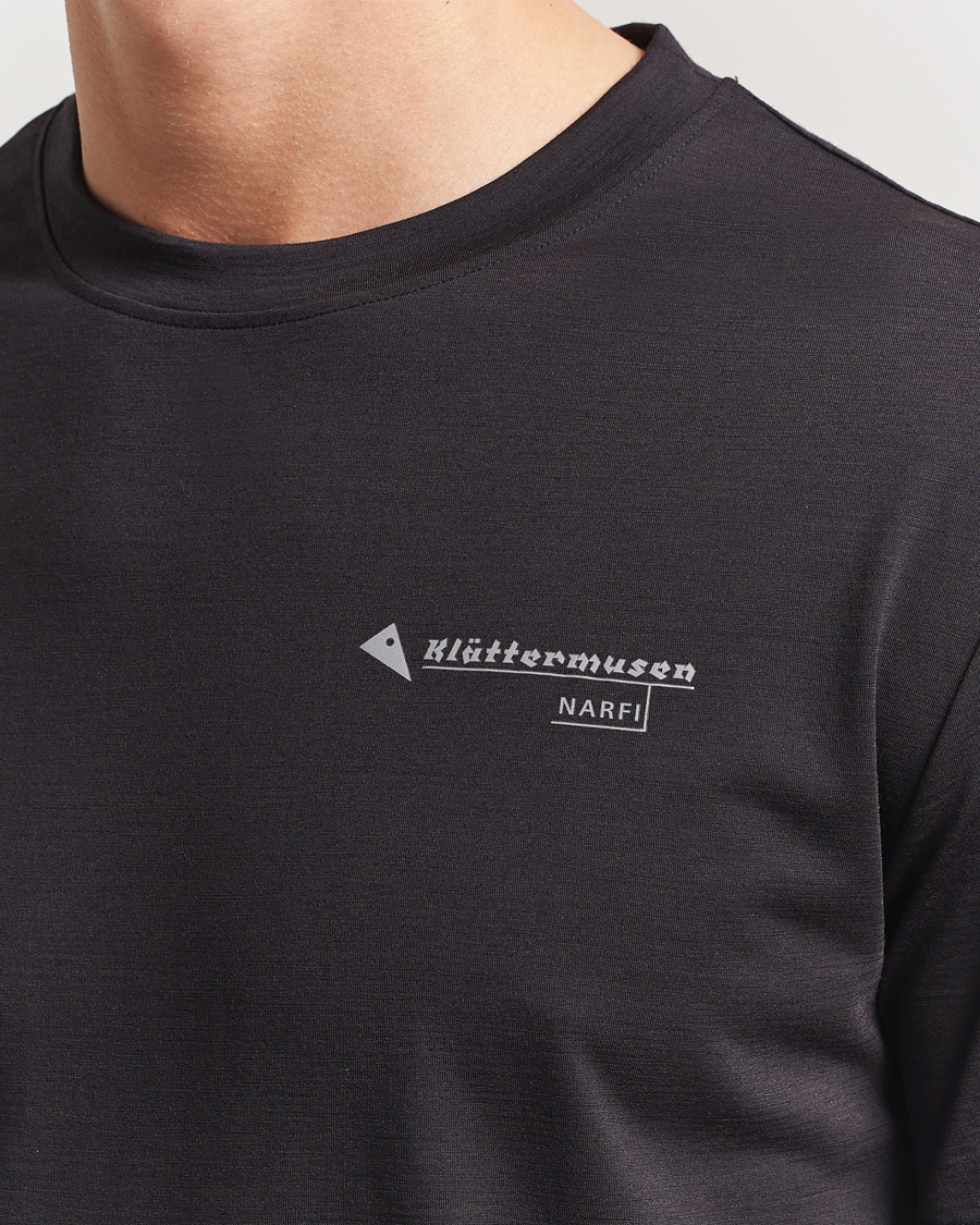 Hombres | Camisetas | Klättermusen | Narfi Short Sleeve Running T-Shirt Raven