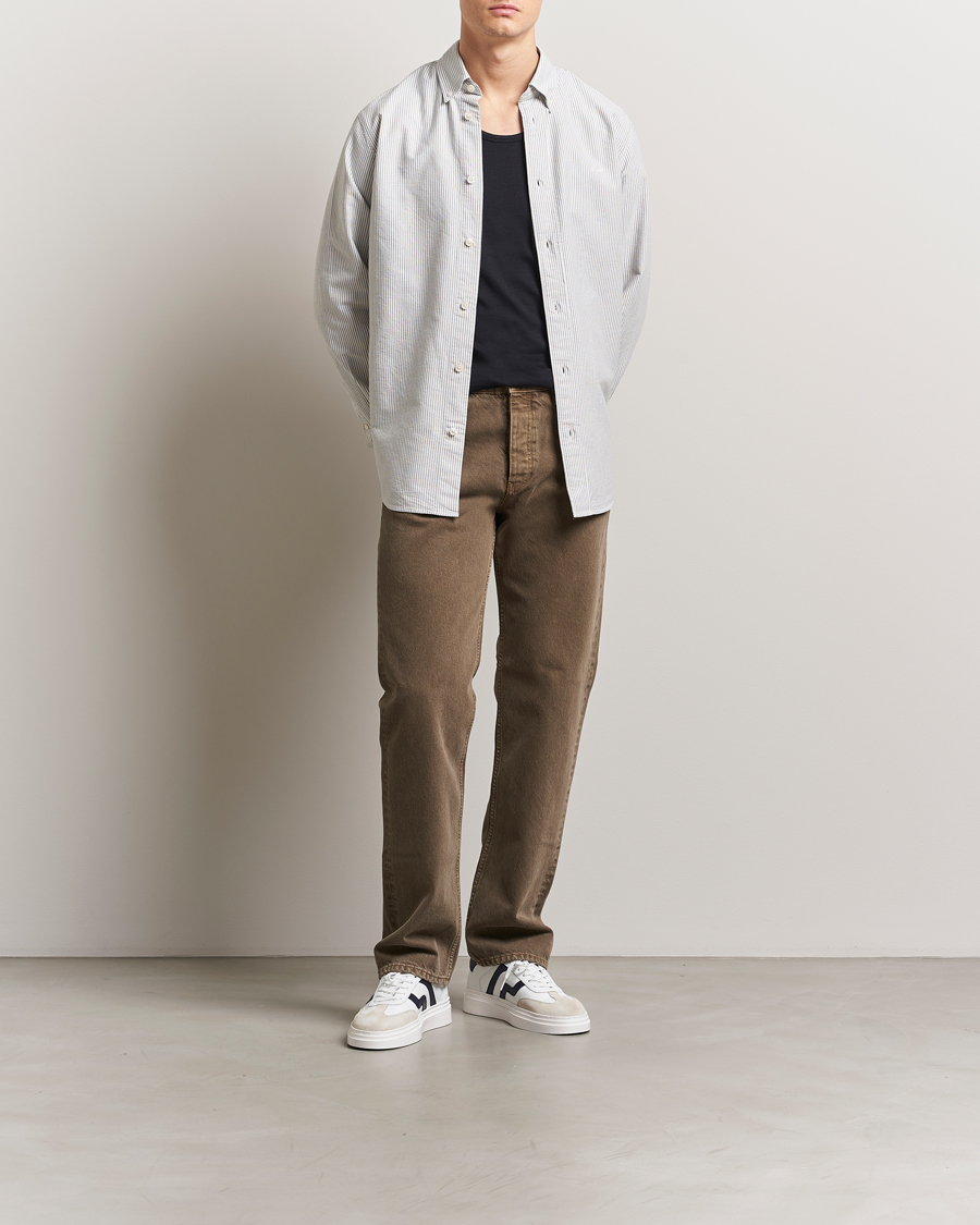 Hombres | Camisas | NN07 | Colby Oxford Shirt Green/White