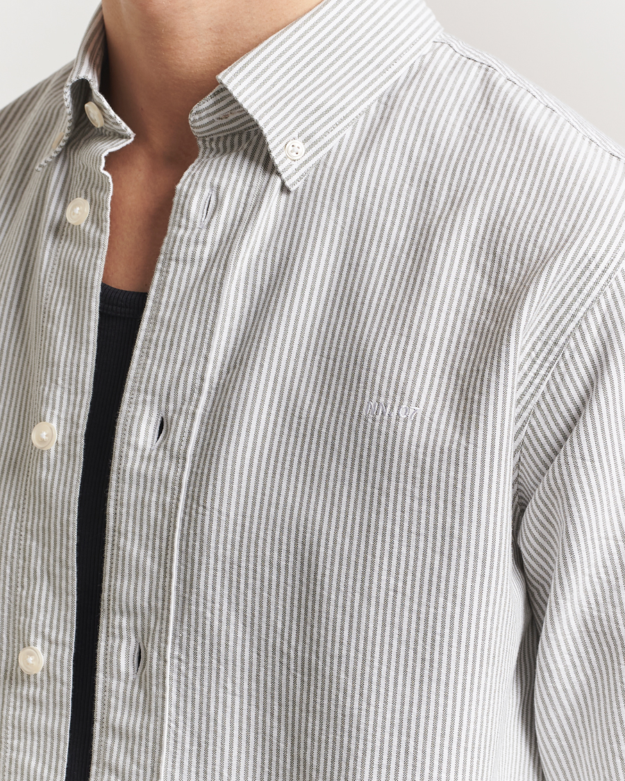 Hombres | Camisas | NN07 | Colby Oxford Shirt Green/White