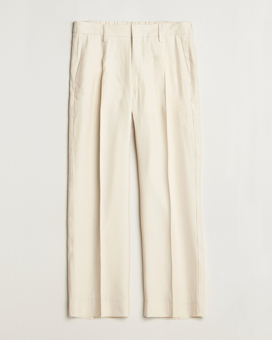 Hombres | Pantalones | NN07 | Kay Linen/Viscose Drawstring Trousers Ivory