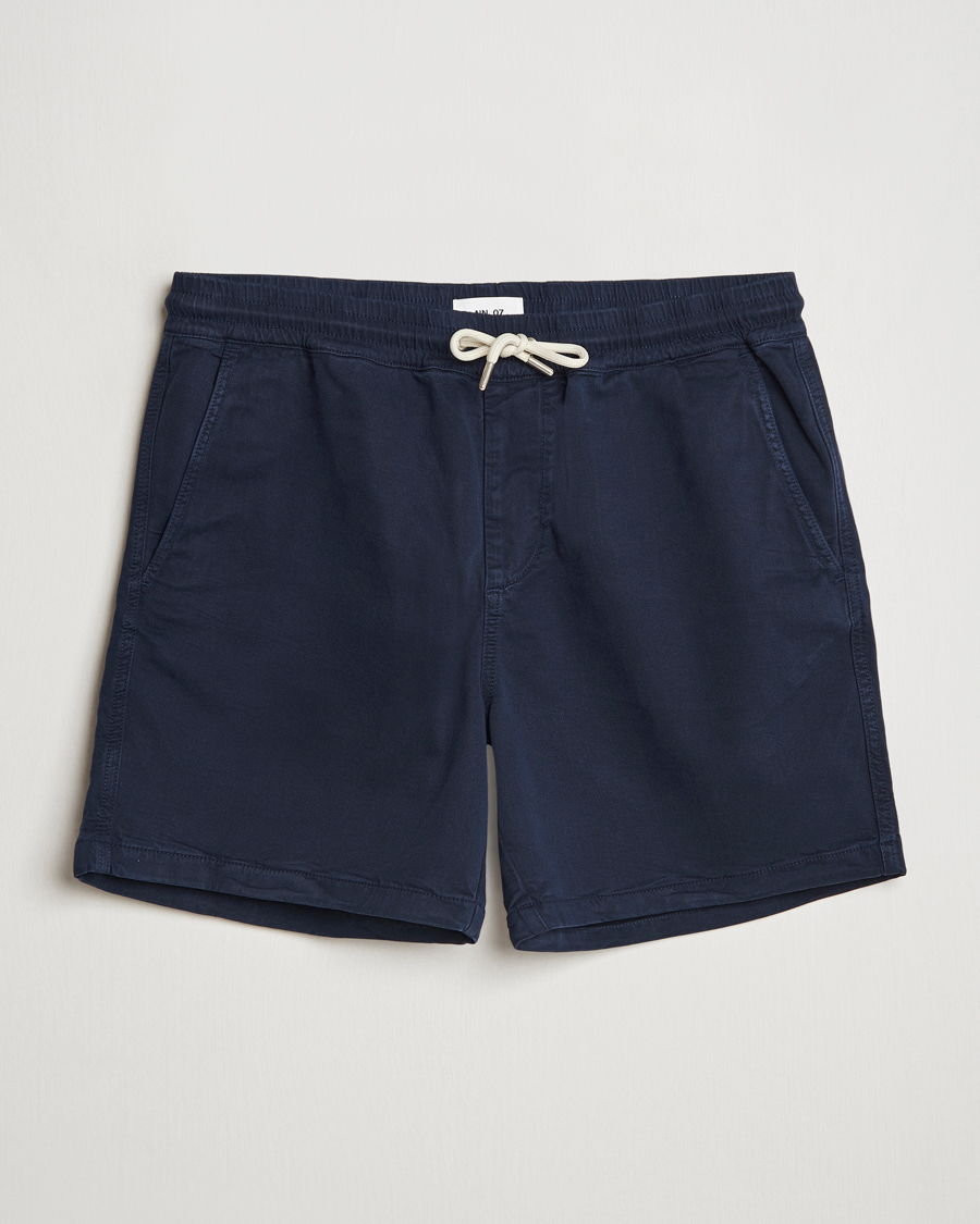 Hombres | Pantalones cortos | NN07 | Gregor Drawstring Shorts Navy Blue