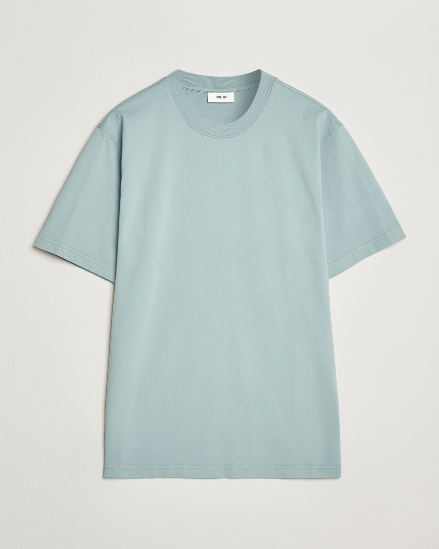 Hombres | Camisetas | NN07 | Adam Pima Crew Neck T-Shirt Steely Blue