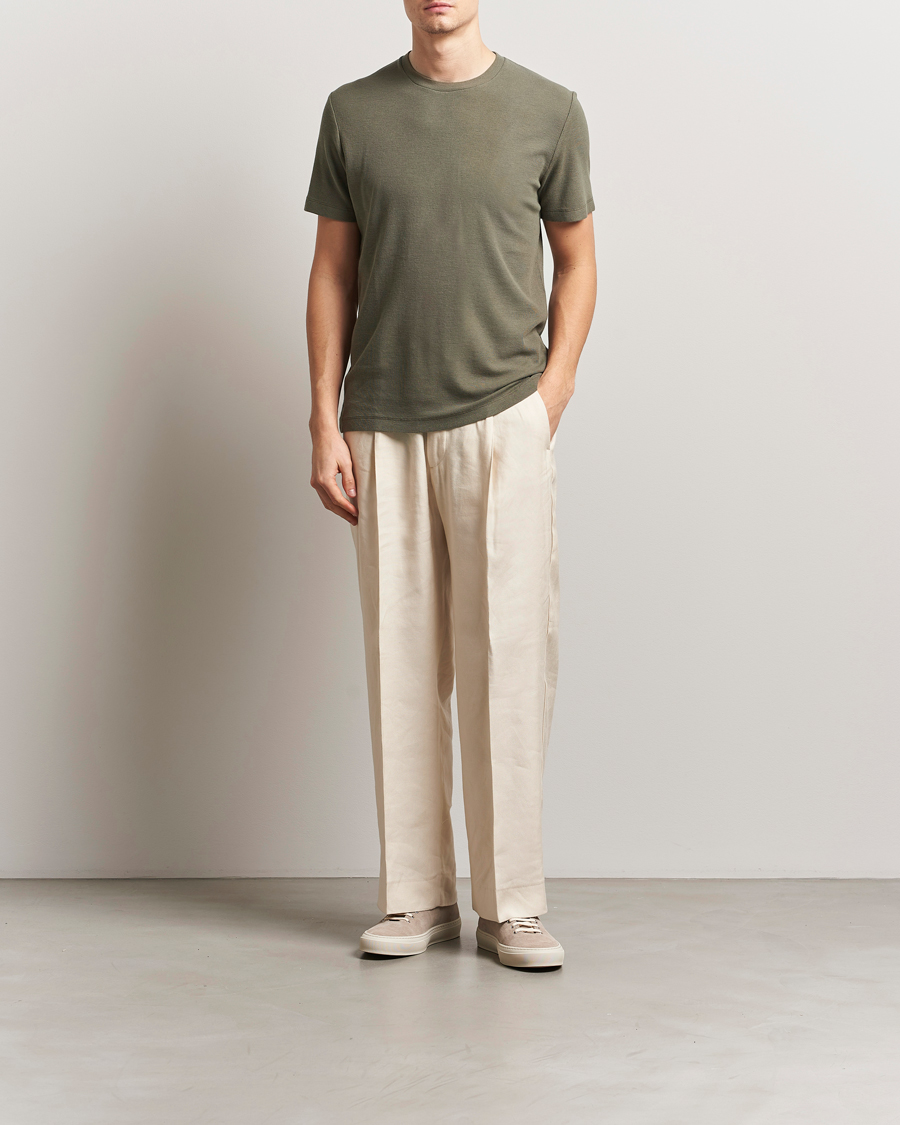 Hombres | Camisetas | NN07 | Clive Crew Neck T-Shirt Capers Green
