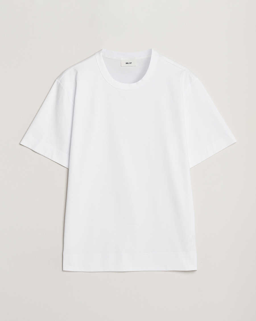 Hombres | Camisetas | NN07 | Pedro Mercerized Crew Neck T-Shirt White