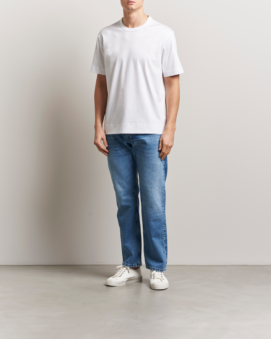 Hombres | Camisetas | NN07 | Pedro Mercerized Crew Neck T-Shirt White