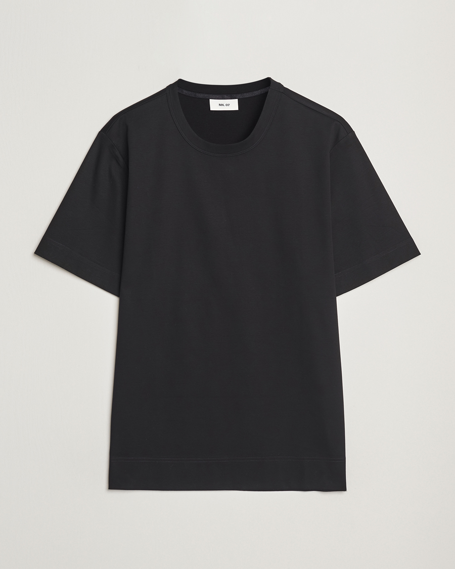 Hombres | Camisetas | NN07 | Pedro Mercerized Crew Neck T-Shirt Black