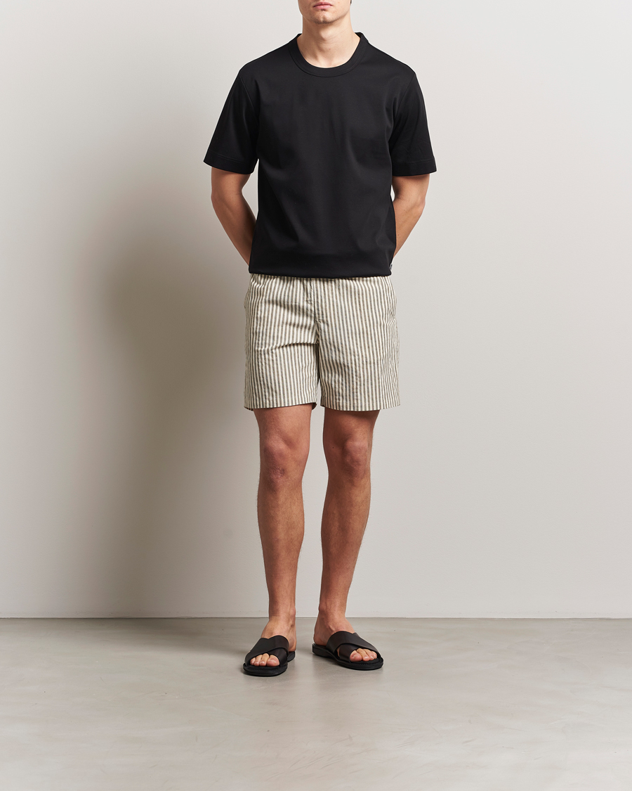 Hombres | Camisetas | NN07 | Pedro Mercerized Crew Neck T-Shirt Black