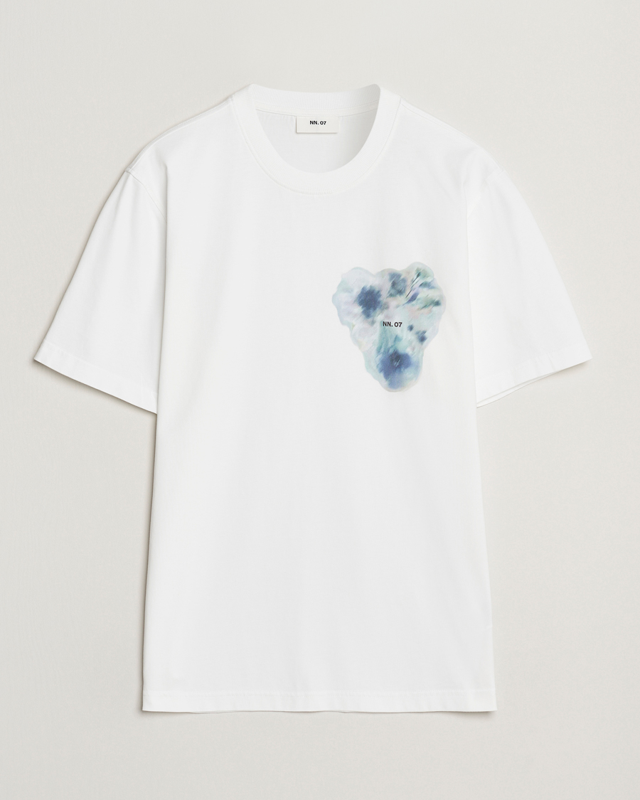 Hombres | Camisetas | NN07 | Adam Printed Crew Neck T-Shirt White