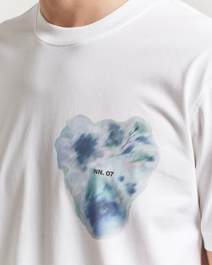 Hombres | Camisetas | NN07 | Adam Printed Crew Neck T-Shirt White