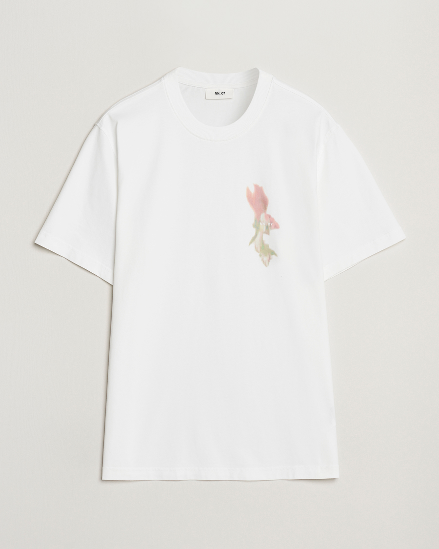 Hombres | Camisetas | NN07 | Adam Printed Crew Neck T-Shirt White