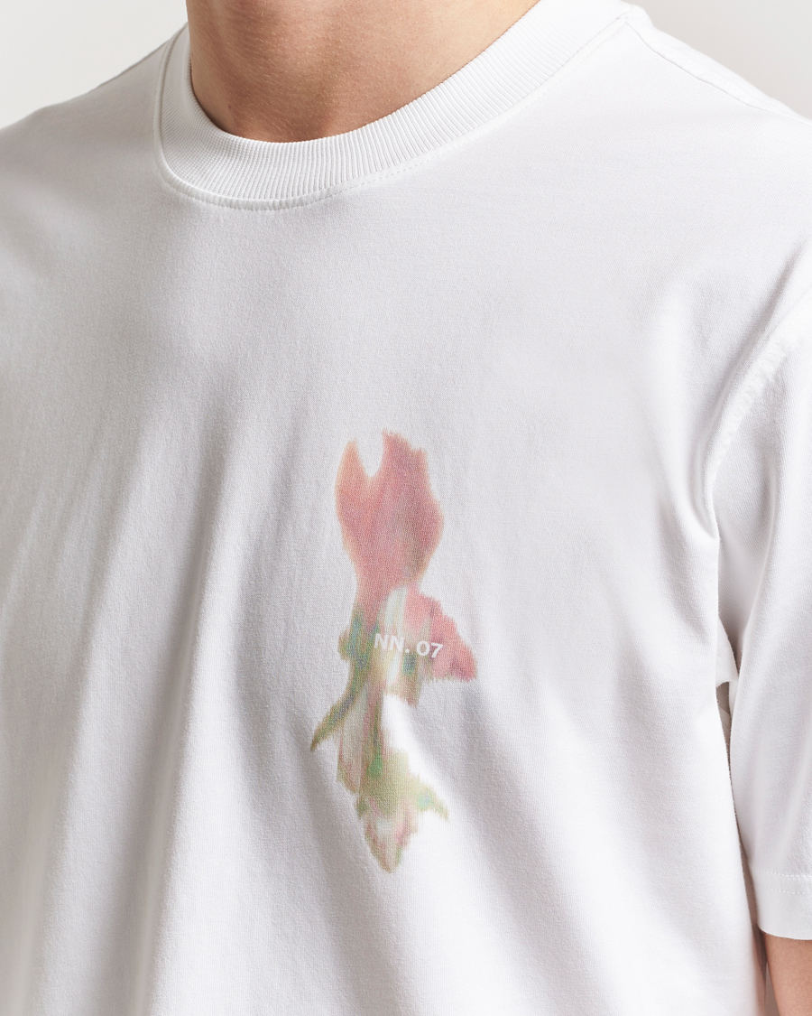 Hombres | Camisetas | NN07 | Adam Printed Crew Neck T-Shirt White