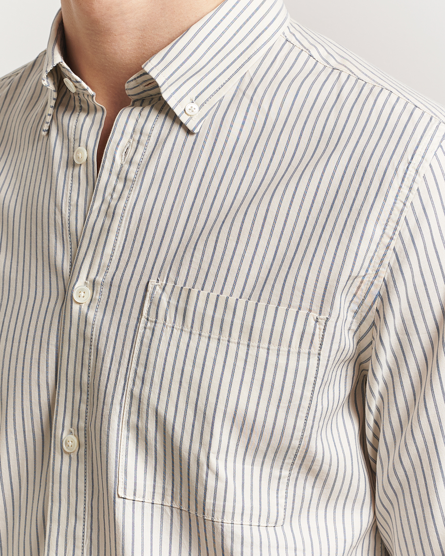 Hombres | Camisas | NN07 | Arne Tencel Shirt Sea Stripe