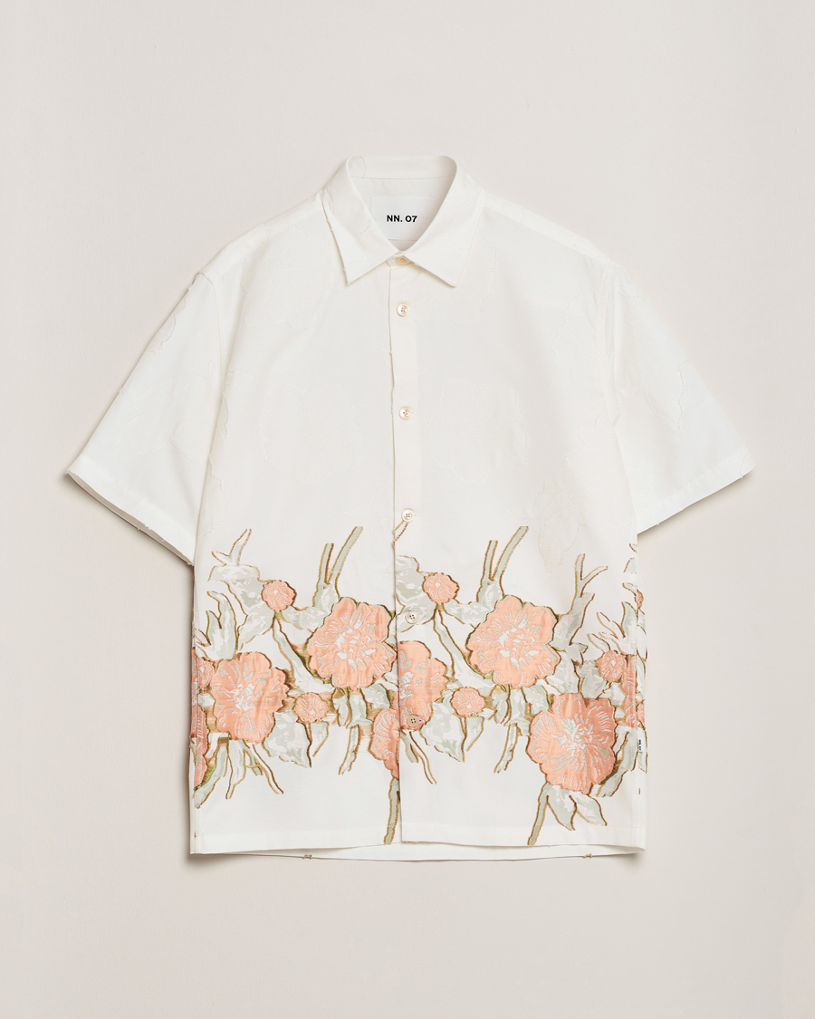 Hombres | Camisas | NN07 | Freddy Flower Short Sleeve Shirt White Multi