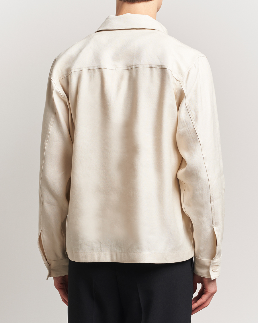 Hombres | Camisas | NN07 | Alban Cotton/Linen Overshirt Ivory