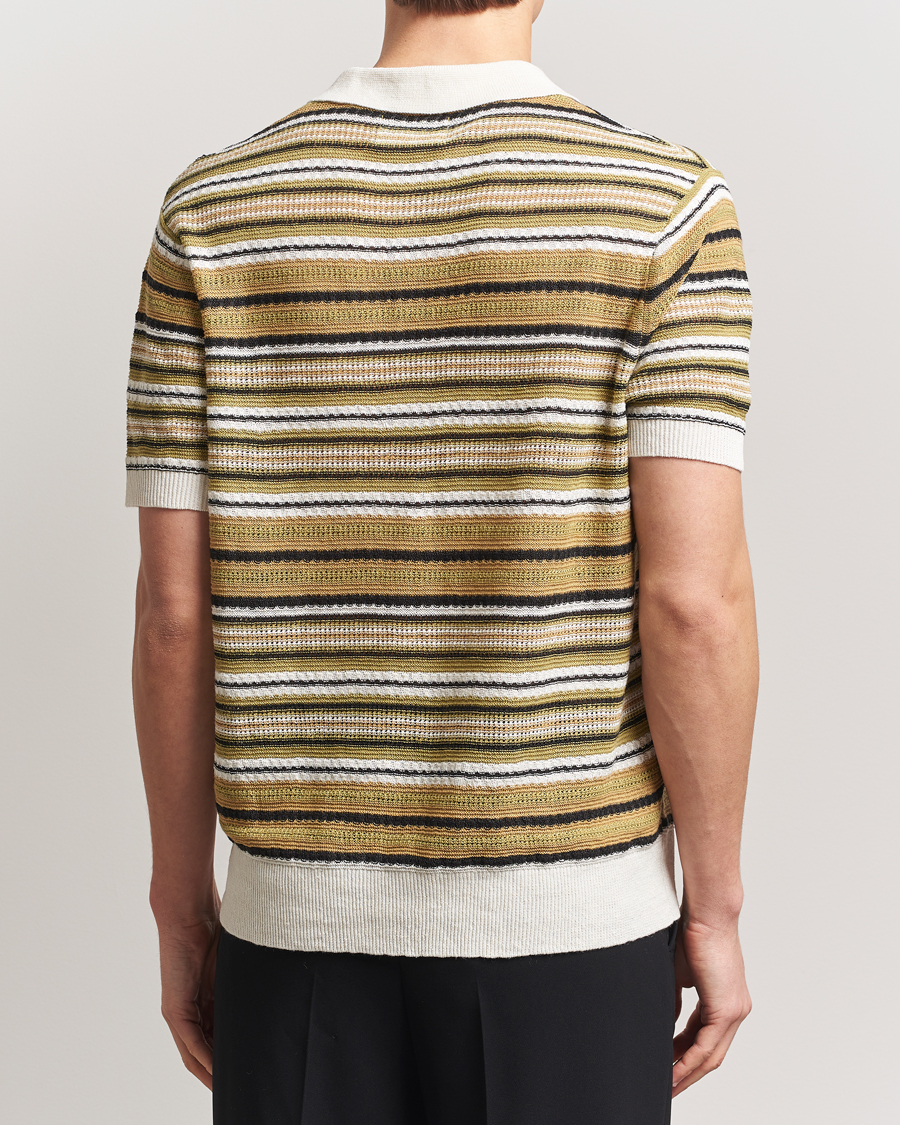 Hombres | Polos | NN07 | Noam Striped Knitted Polo Evergreen