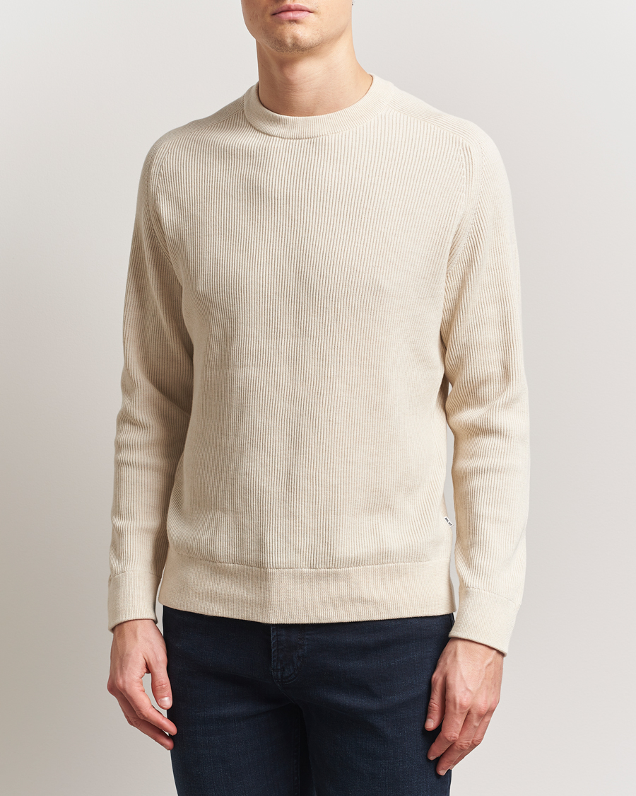 Hombres | Jerséis y prendas de punto | NN07 | Kevin Cotton Knitted Sweater Ivory