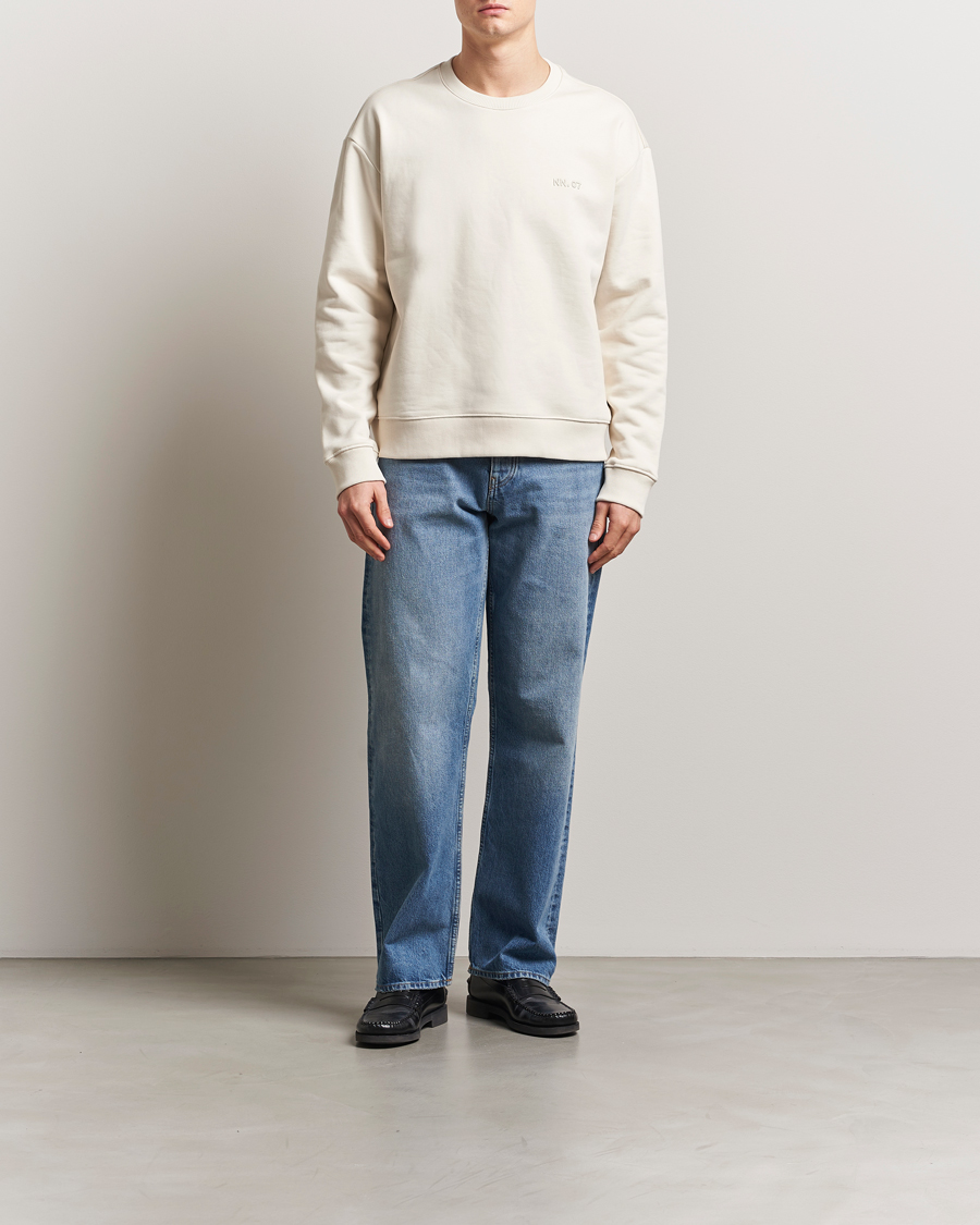 Hombres | Jerséis y prendas de punto | NN07 | David Crew Neck Sweatshirt Ivory