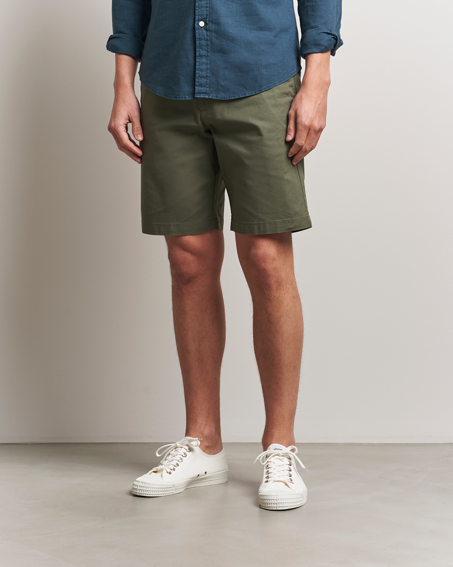 Hombres | Pantalones cortos | Dockers | Slim Cotton/Linen Shorts Teal Leaf