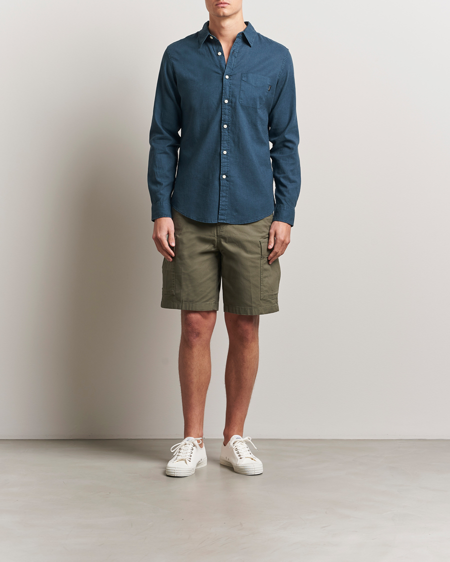 Hombres | Camisas | Dockers | Slim Linen/Cotton Shirt Stratified Sea