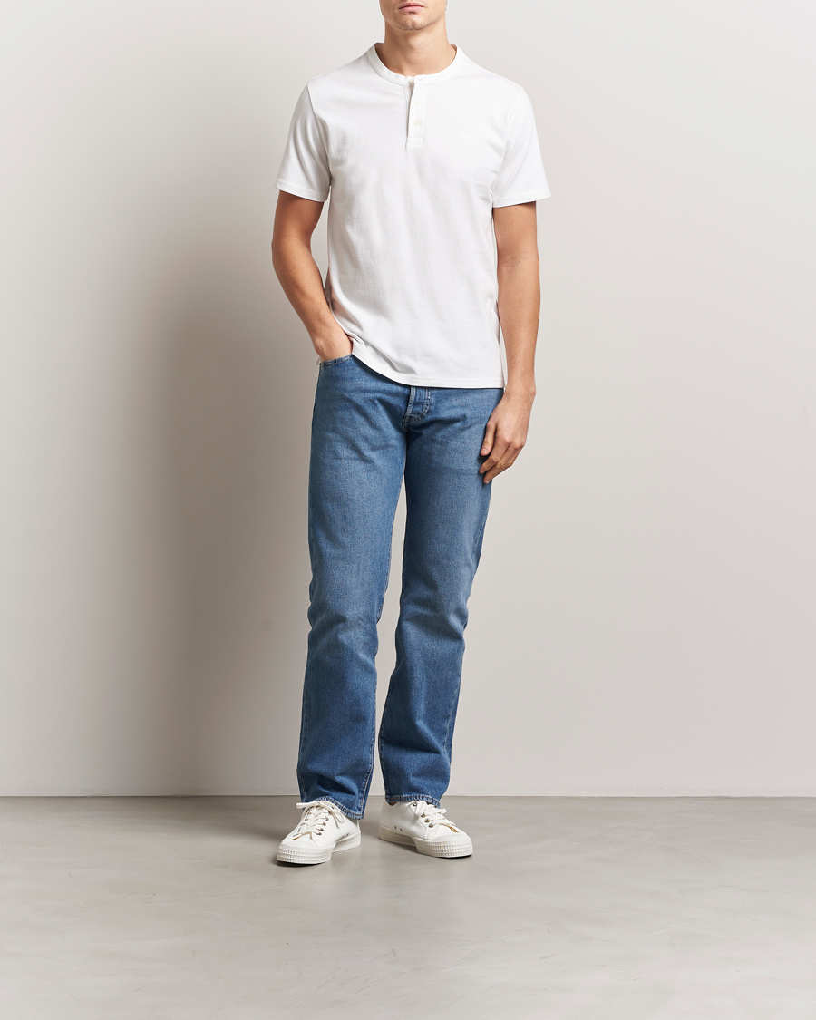 Hombres | Camisetas | Levi's | Short Sleeve Henley White