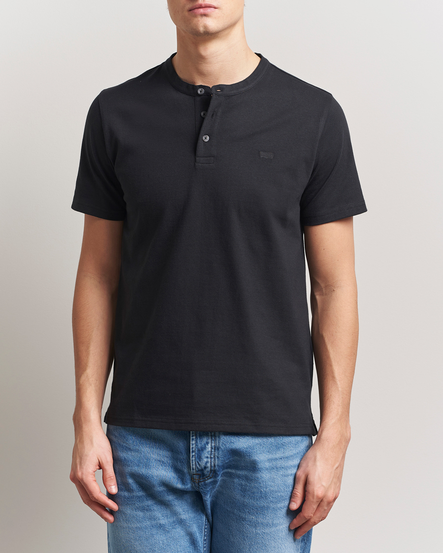Hombres | Camisetas | Levi's | Short Sleeve Henley Mineral Black